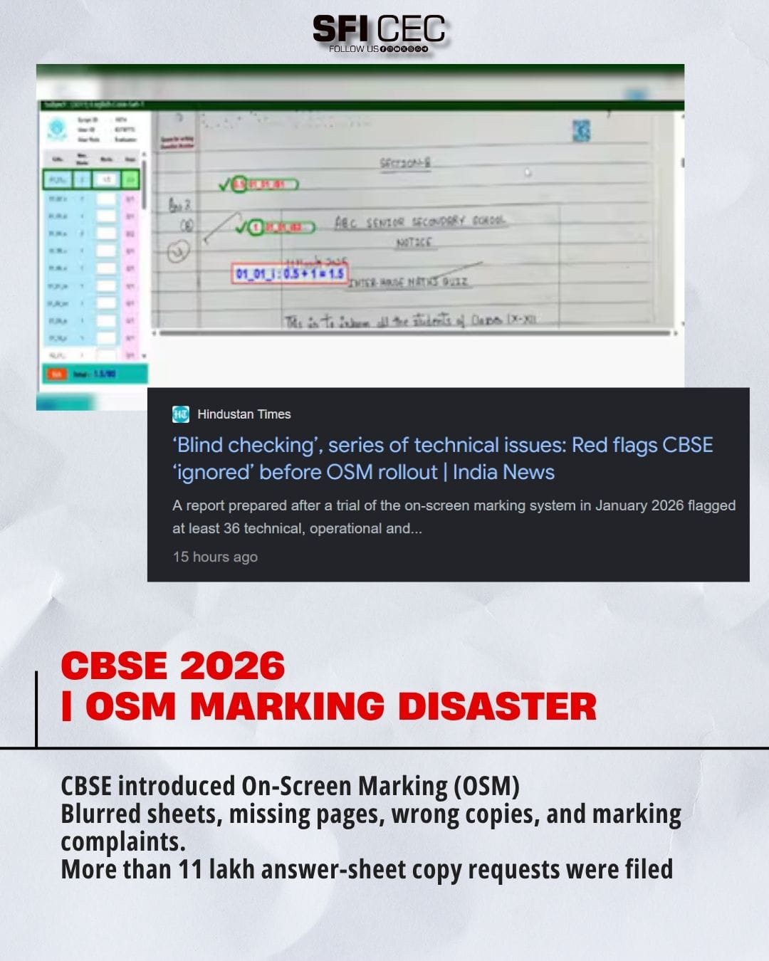 CBSE 2026 — OSM marking disaster